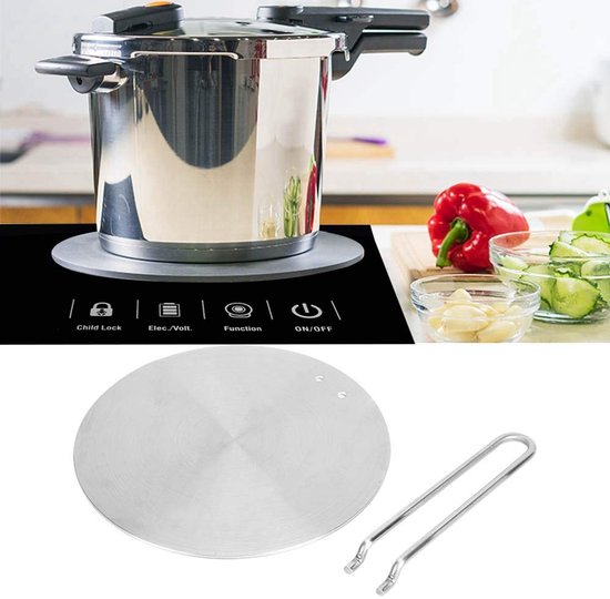 Cosensi - Dailygoods - Dailygoody - Warmteverspreiderplaat - Inductieplaat Adapter - Gelijkmatige Warmteverdeling - Zilver - Hitteverspreider - Geschikt voor Gas en Ele van Cosensi — afbeelding 4