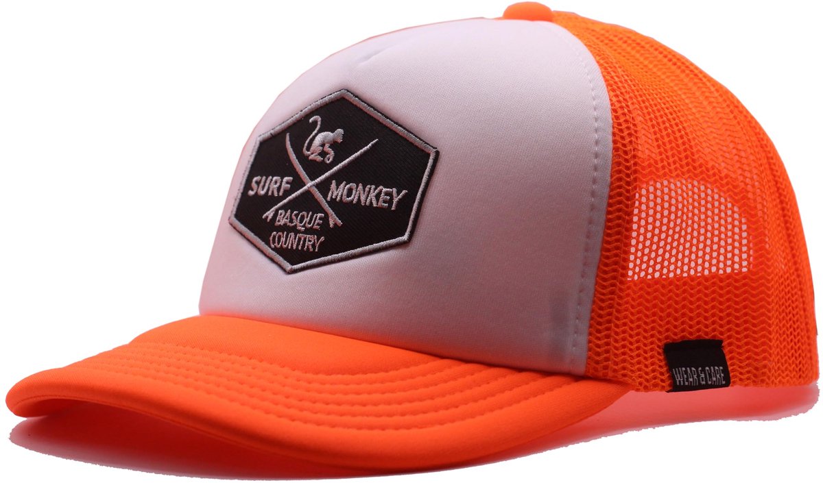 Gevoerde truckerpet met mesh voor jongens/meisjes - 6-12 jaar (oranje)