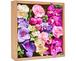 OKTO Sensory Art WoodEnCraft - Bloemen - Inspiratie - Luchtdrogende Klei - 21X21Cm - 14 Jaar
