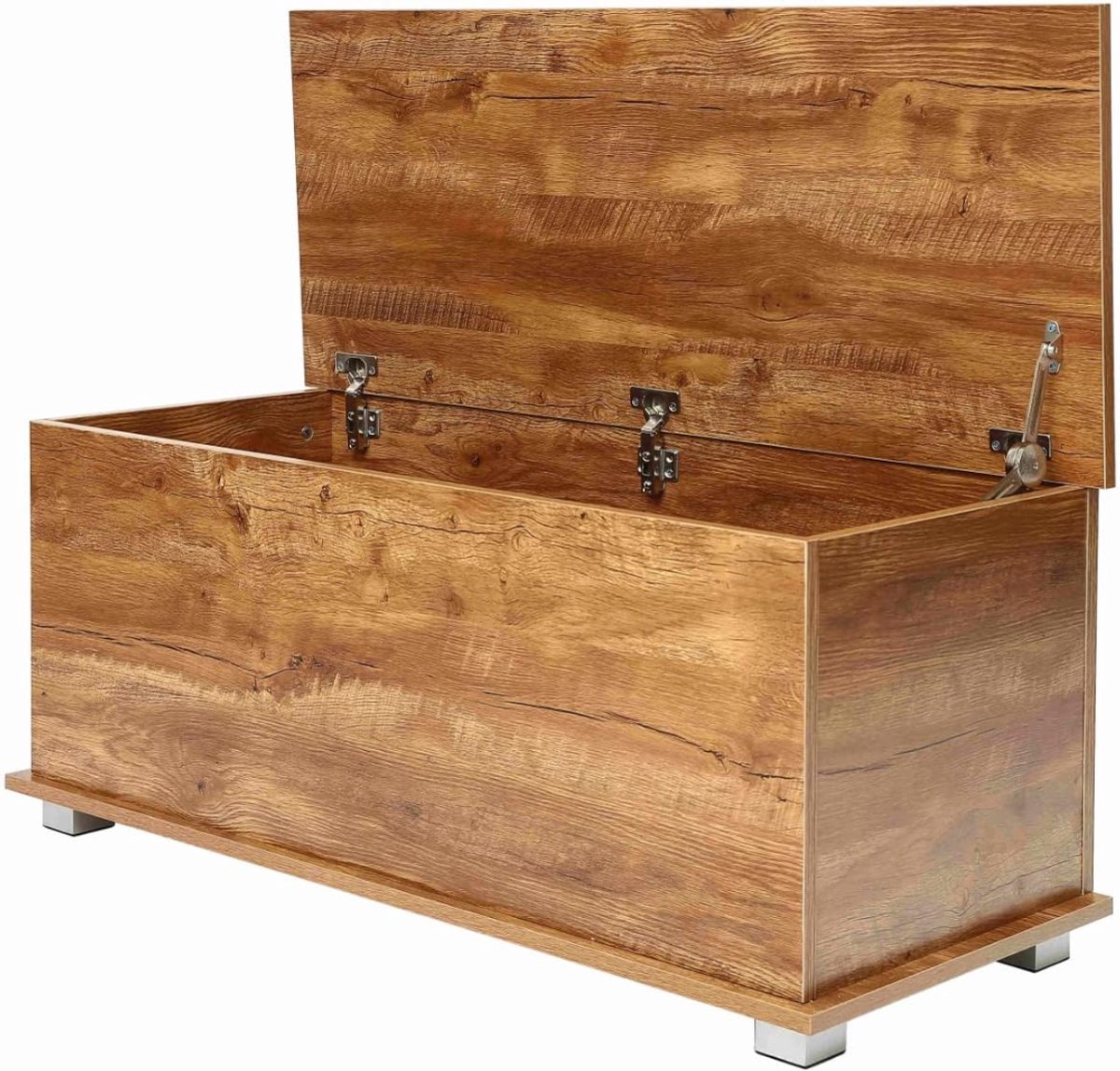 AMA® Dekenkist - Dekenkisten Voor Slaapkamer - Dekenkist Binnen - Dekenkist Hout - Bruin - 40cm x 100cm x 40cm