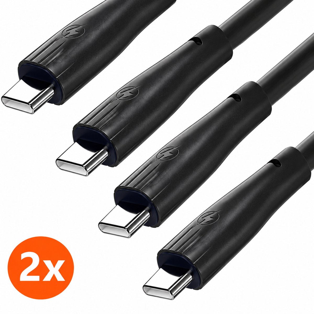 USB C Kabel - 2 Stuks - USB C naar USB C oplaadkabels - Oplader - Zwart - 1 Meter - Universeel geschikt voor USB-C Apparaten – Snelladen – Data kabel