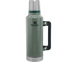 Stanley Classic Legendary Thermosfles 1.9L - Houdt 45 Uur Warm, 2 Dagen Koud - Vaatwasserbestendig - Roestvrijstalen Thermoskan - Lekvrij - Hammertone Green