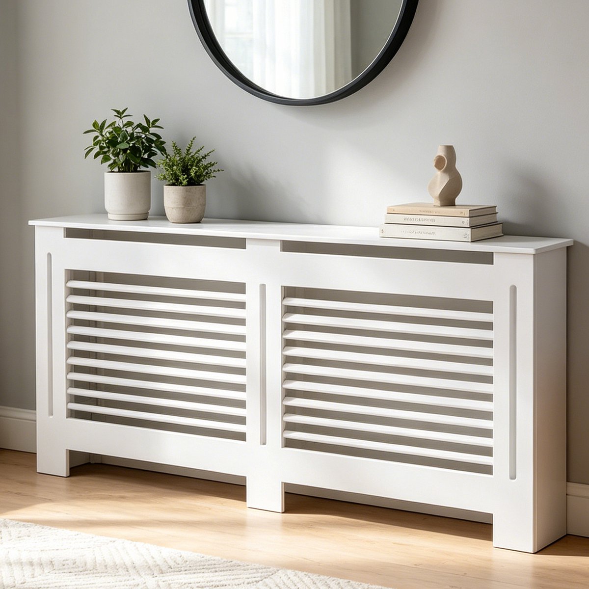 FATIVO Radiatorombouw - radiatoromkasting - Verwarmingsombouw - 172x19x101 cm - Wit