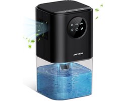 John Yarock Luchtontvochtiger en Reiniger - JY100 Dehumidifier - Ontvochtigt tot 450ml Per Dag in Huis - Tankinhoud van 1.7L – LED Display – Timer – Slaapstand – Energiezuinig - 7 Kleuren Ambi Light - Geschikt voor Woonkamer, Slaapkamer & Badkamer