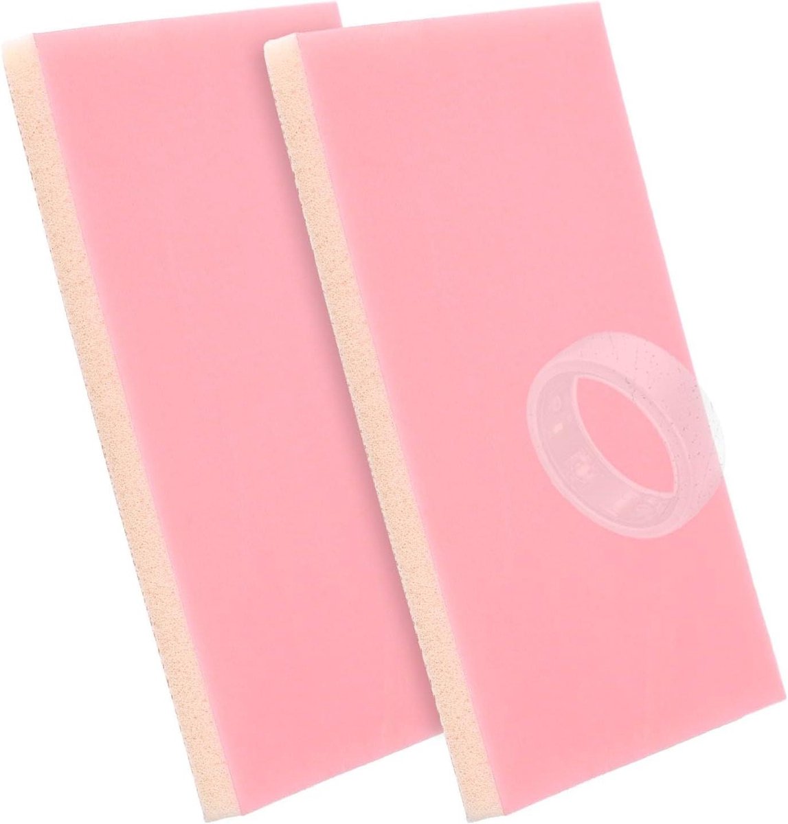 Polijstpads - Krasverwijderaar - Ring Herstellen - Veerkrachtige Spons - 2 Stuks - Roze