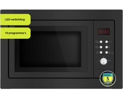 Exquisit EMW2546HIBLACK - Combi magnetron - Inbouw - 5 Jaar Garantie - 25 liter - Zwart