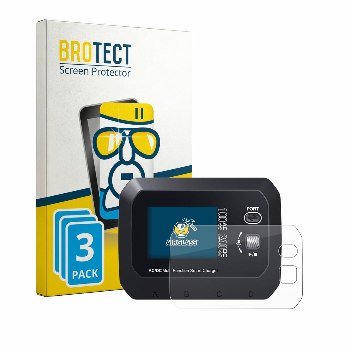 Screenprotector 3 Stuks voor SkyRc Q100 Neo Beschermglas transparant