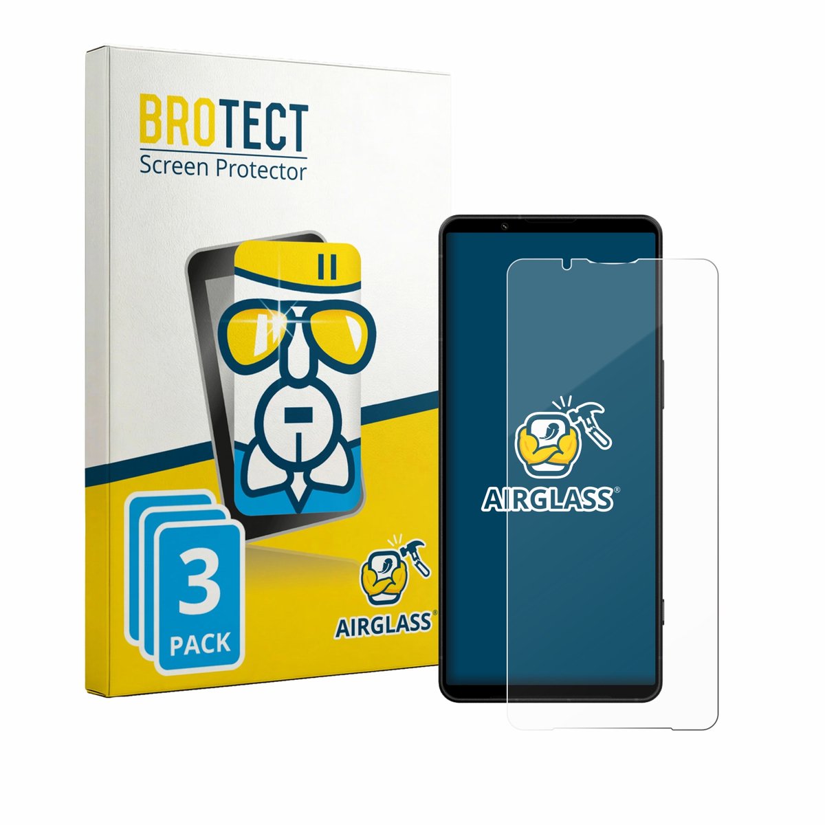 Screenprotector 3 Stuks voor Sony Xperia 1 VIII Beschermglas transparant