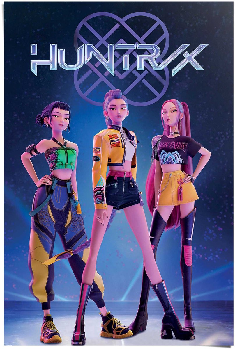REINDERS Poster K-pop Demon Hunters - 91,5 x 61 - Papier - REINDERS blauw