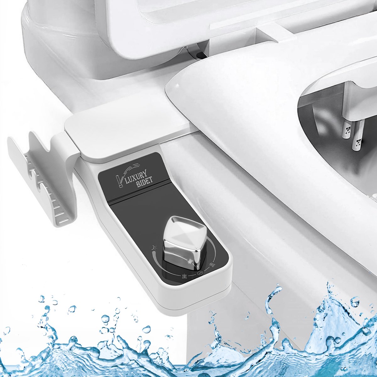 Oraymin Toilet Bidet Opzetstuk - Dubbele Uittrekbare Sproeiers - Regelbare Waterdruk - Niet Elektrisch