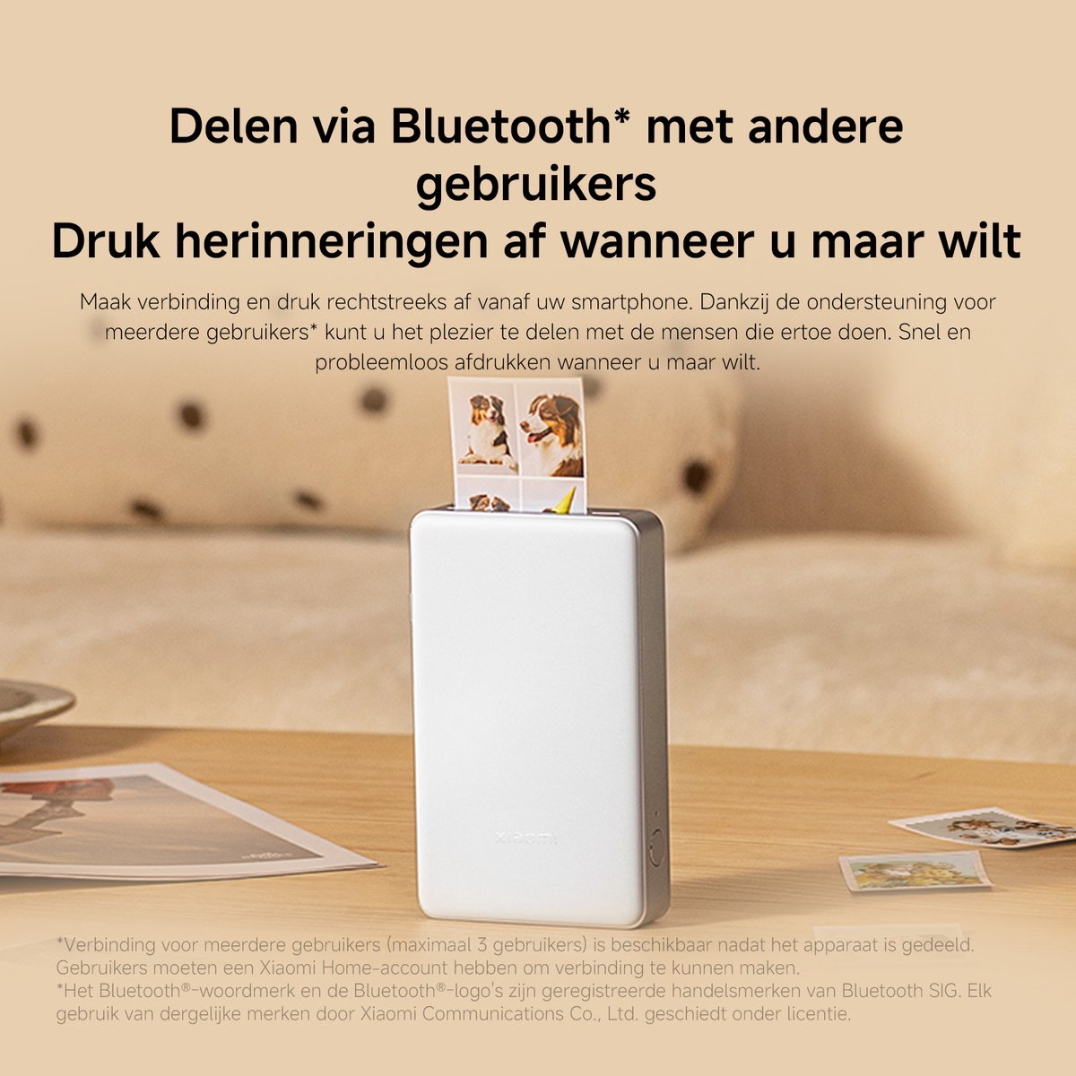Xiaomi Portable Photo Printer Pro | Fotoprinter | Dye sublimation | 50 x 76 mm foto’s | Bluetooth 5.2 | 313 x 313 dpi | USB C | App bediening thumbnail 6
