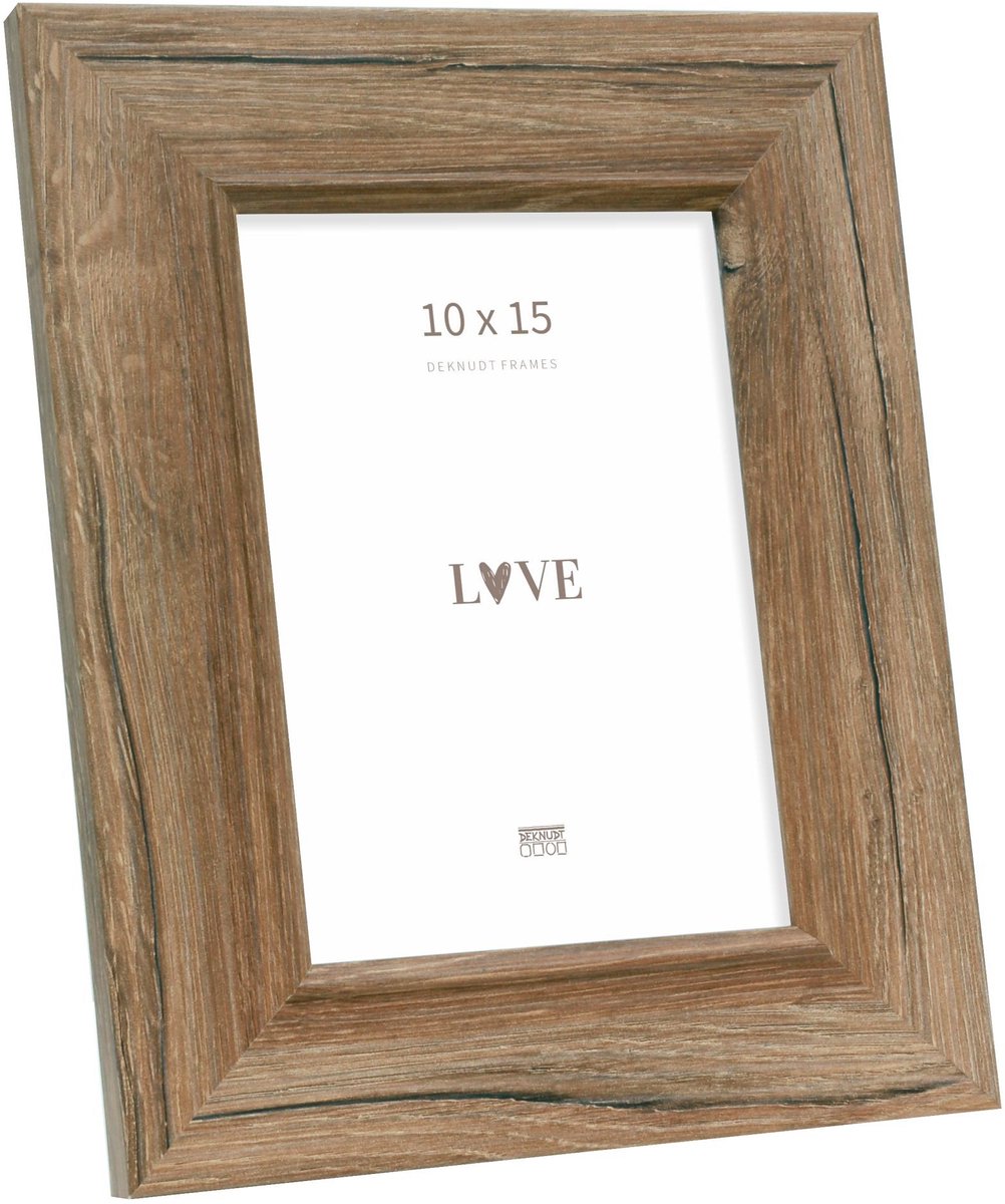 Deknudt Frames fotolijst S48SH4 - bruine houttint - breed - 10x15 cm donkerbruin,generfd