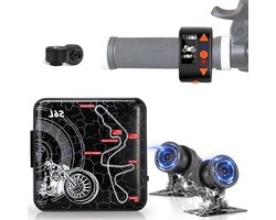 Motor Dashcam - Motorcamera Dubbele Lens - Veilige Ritten Registreren - Starlight Nachtzicht - 1080p HD - Wit