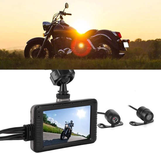 Motorfiets Camera - Motor DVR - Veilig Rijden - Automatische Opname - 12 Inch Scherm - popular — afbeelding 4