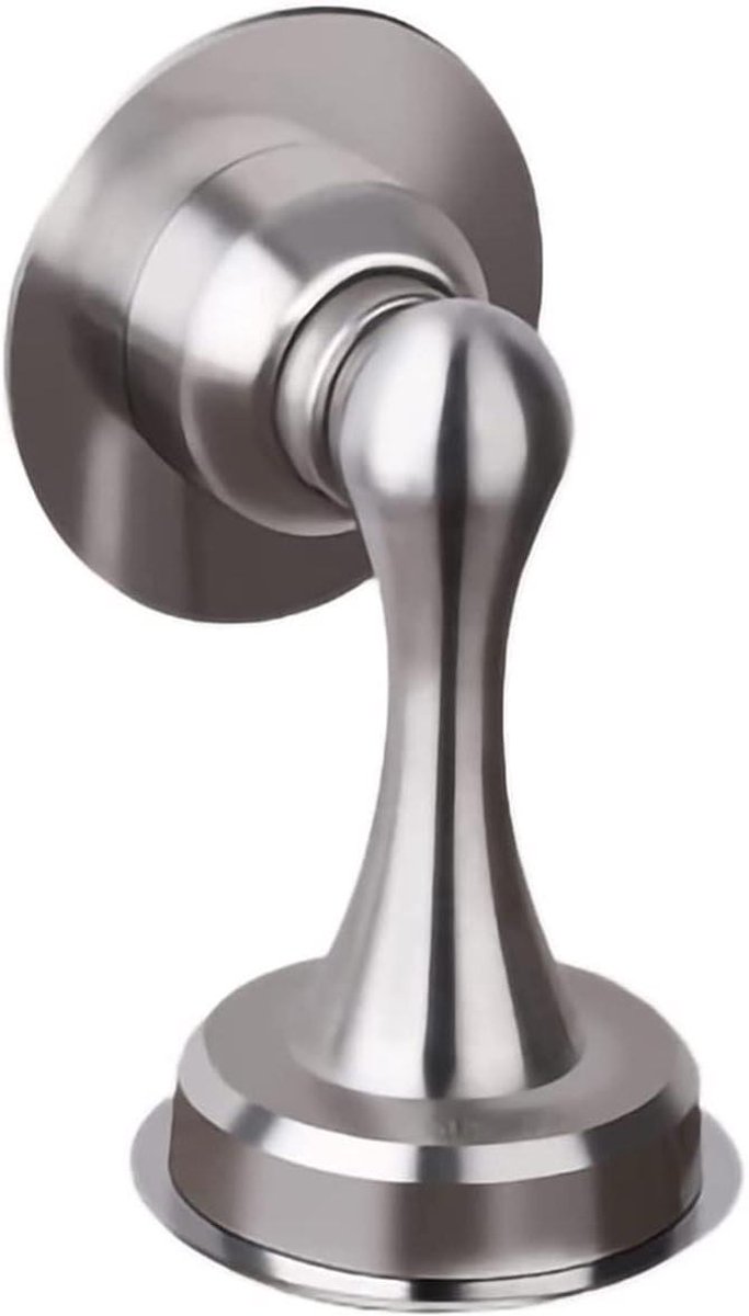 Magnetische Deurstopper - Deurvanger RVS - Deur Open Houden - Sterke Magneet - 10x10x10 mm - Geborsteld Nikkel
