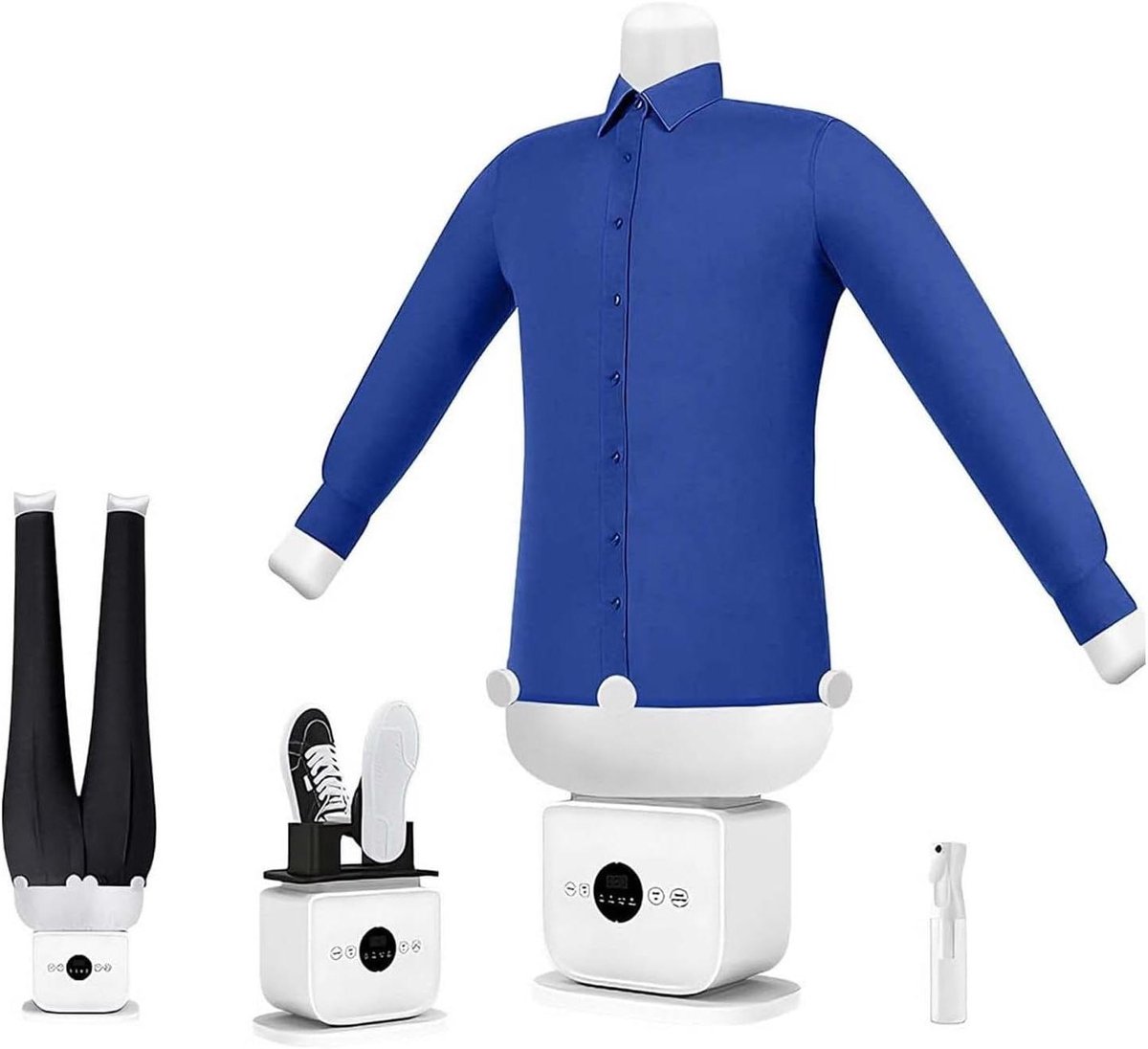 Automatische Strijkmachine - Stoomkast Droger - Kleding Kreukvrij Maken - Handsfree Strijken - S-XXL - Wit
