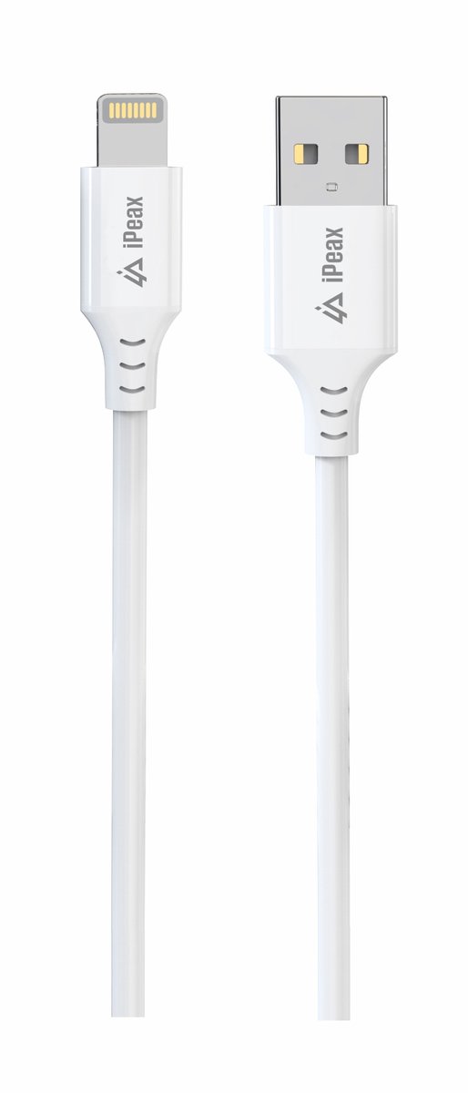 iPeax USB-A naar Lightning Kabel – 1 Meter – Wit
