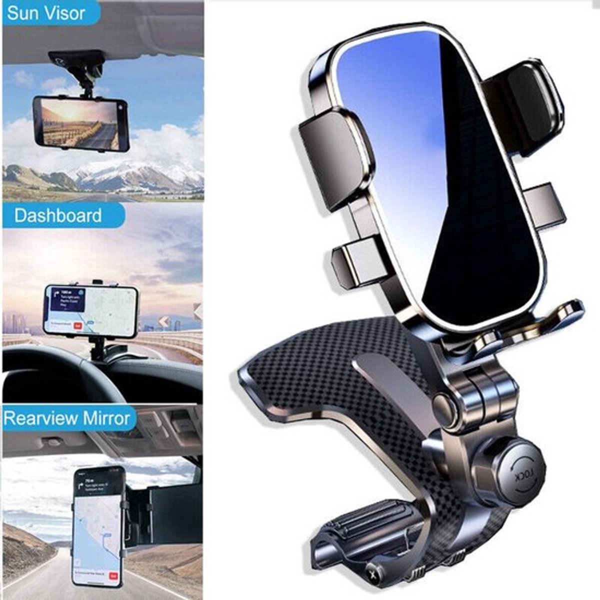 Universele 360° autotelefoonhouder dashboardhouder Geschikt voor Samsung iPhone