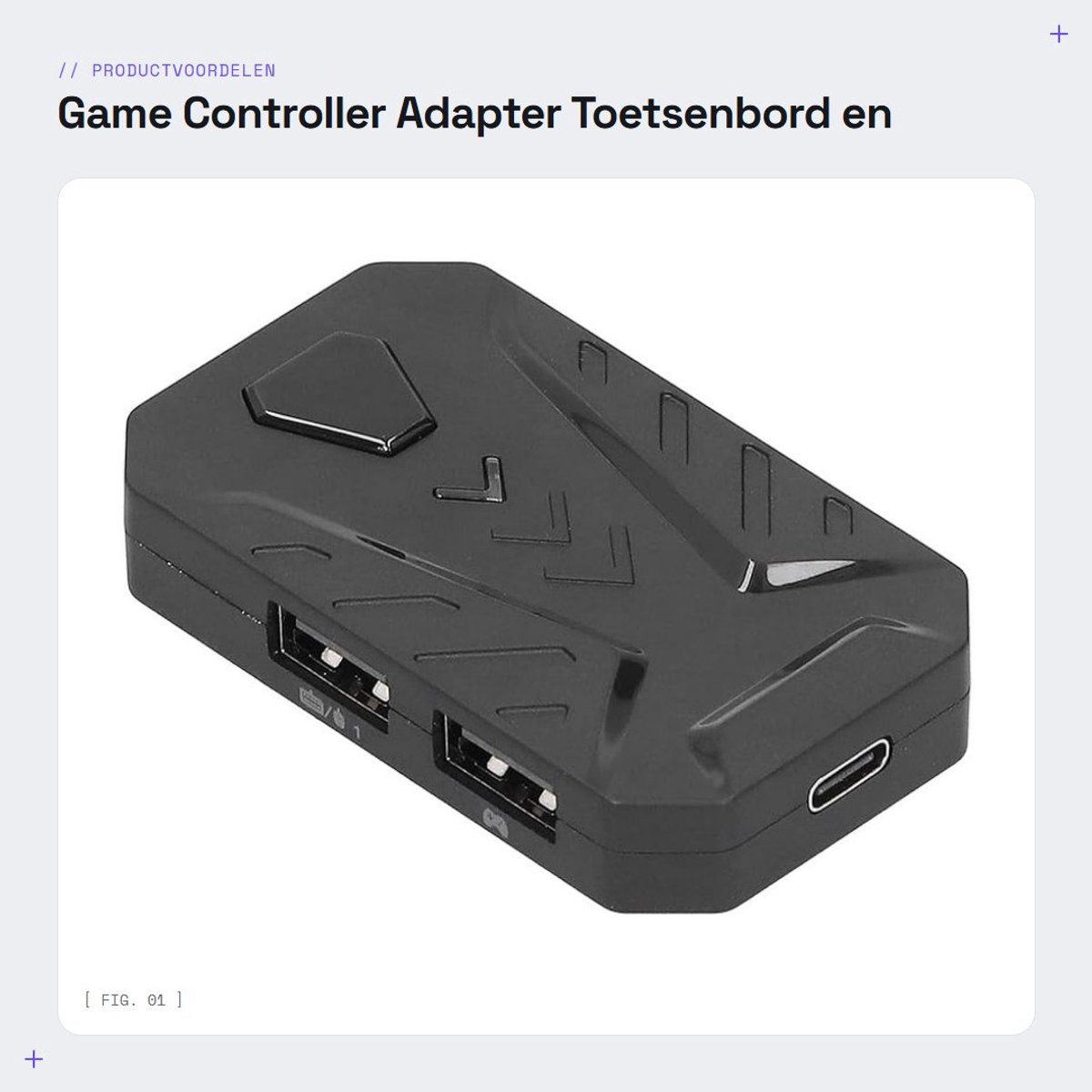 Dailygoods - Game Controller Adapter - Toetsenbord en Muis - Plug and Play - OTG-Adapter - Programmeerbare Toetsen - Geschikt voor 3/4, 360/One