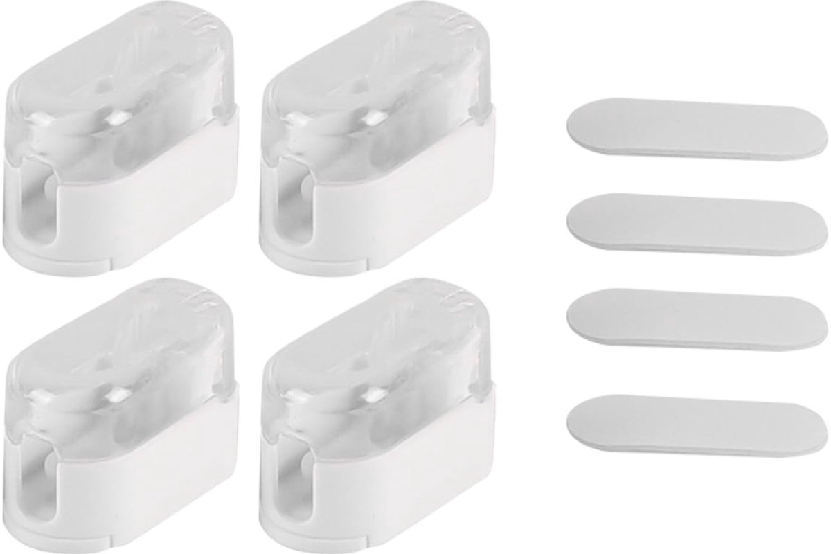 Dailygoods - Tandenborstelhouder - Draagbaar en stofdicht - Voor badkamer en keuken - Muurbevestiging - 4PCS - Geschikt voor kantoor en woonkamer