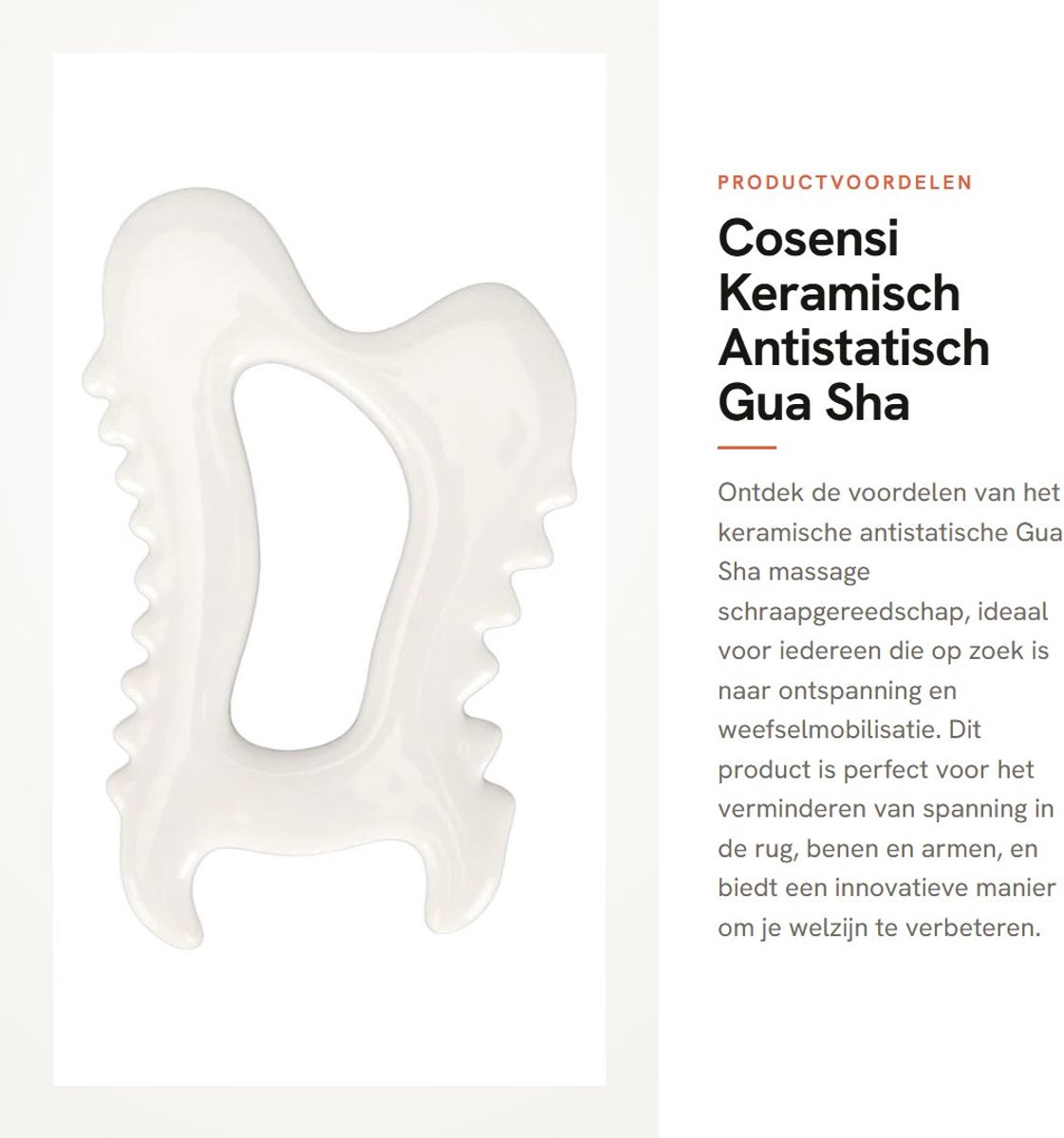 Dailygoods- Gua Sha Massage - Keramisch Materiaal - Weefselmobilisatie - Antistatisch - Duurzaam - Universeel Gebruik op Lichaam - Massage Tool