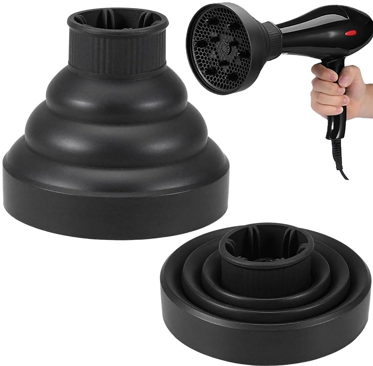 Dailygoods - Universele Opvouwbare Diffuser voor Haardroger