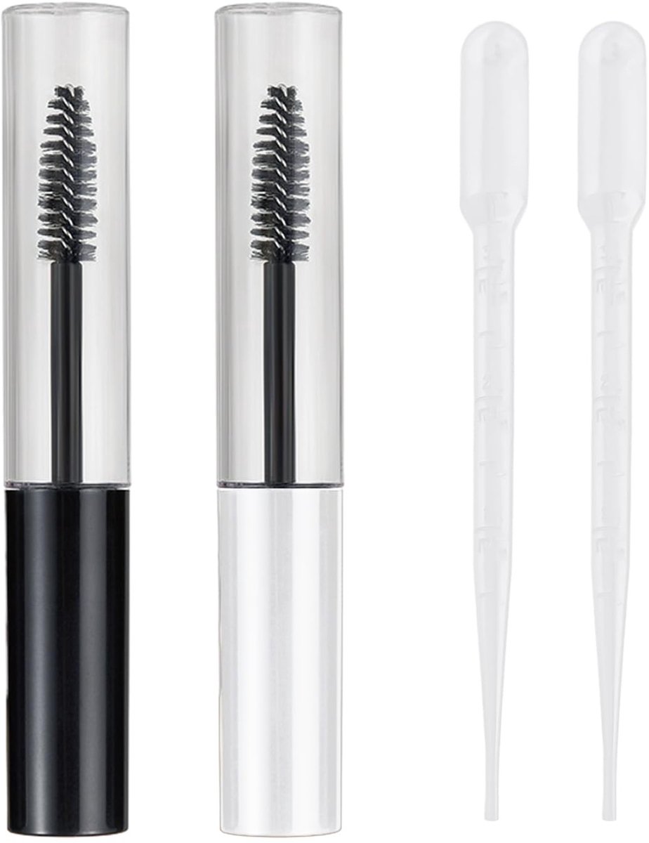 Dailygoods- Buisjes 10 ml - 4 Stuks - Pipetdruppels 5 ml - Navulbare Monsterbuisjes - Heldere Container - Praktische Toverstafbuisjes - Cosmeticabuisjes