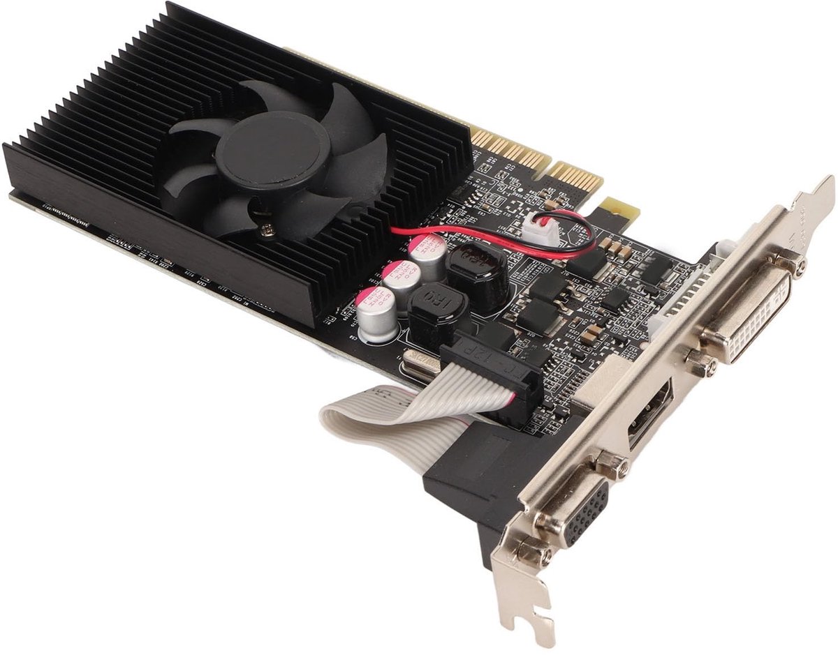Dailygoods - GT730 Grafische Kaart - Gaming Grafische Kaart - Hoge prestaties - 2GB GDDR3 - Efficiënt koelsysteem - Ondersteuning voor Ge...
