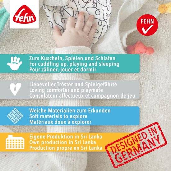 Knuffeldoek Zeepaard - Baby knuffel - Behaaglijk slapen - Zacht velours - 42 cm - Meerkleurig — afbeelding 3