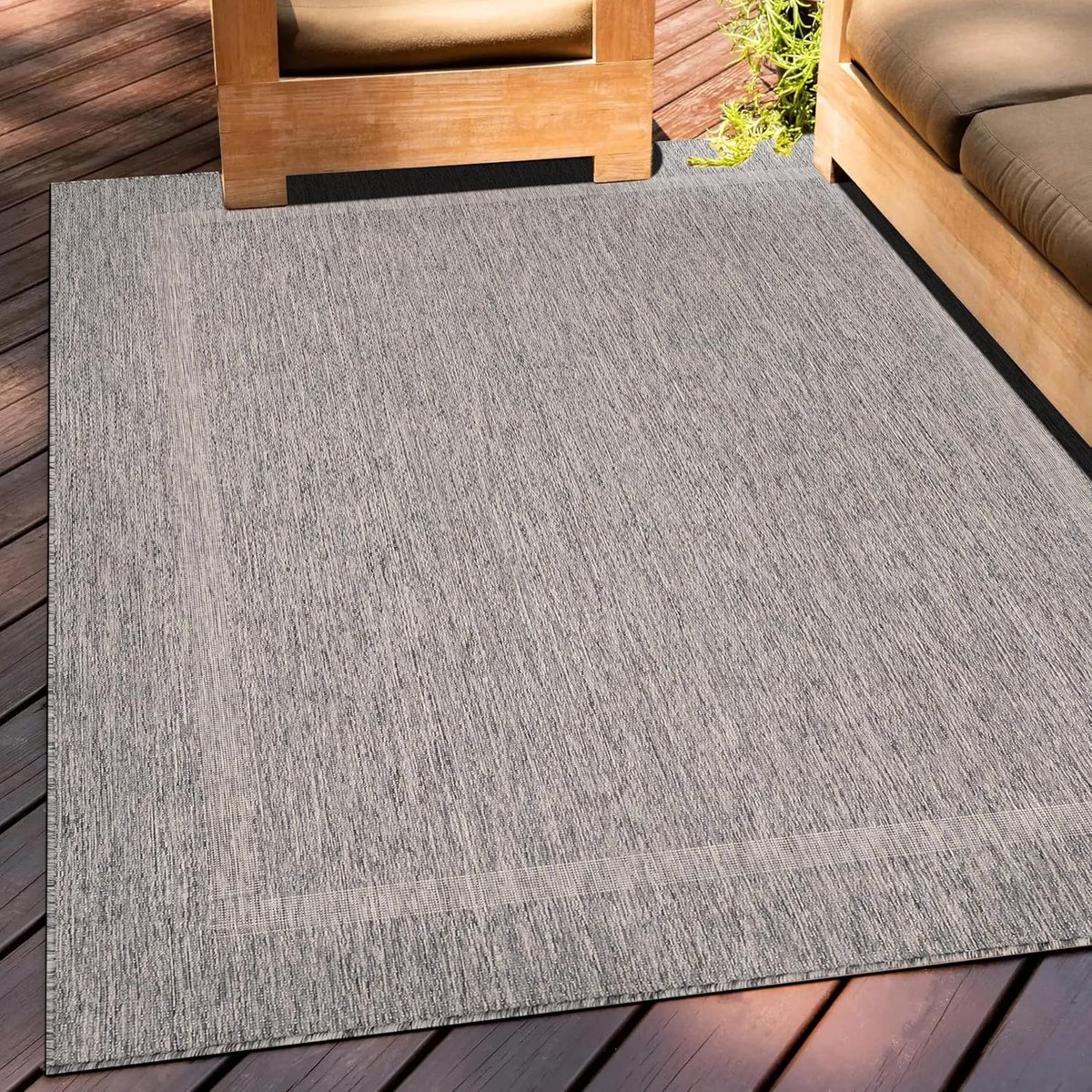 Buitenkleed - Terraskleed Tuinkleed - Buiten Leven - Sisal Look - 200 x 290 cm - Grijs