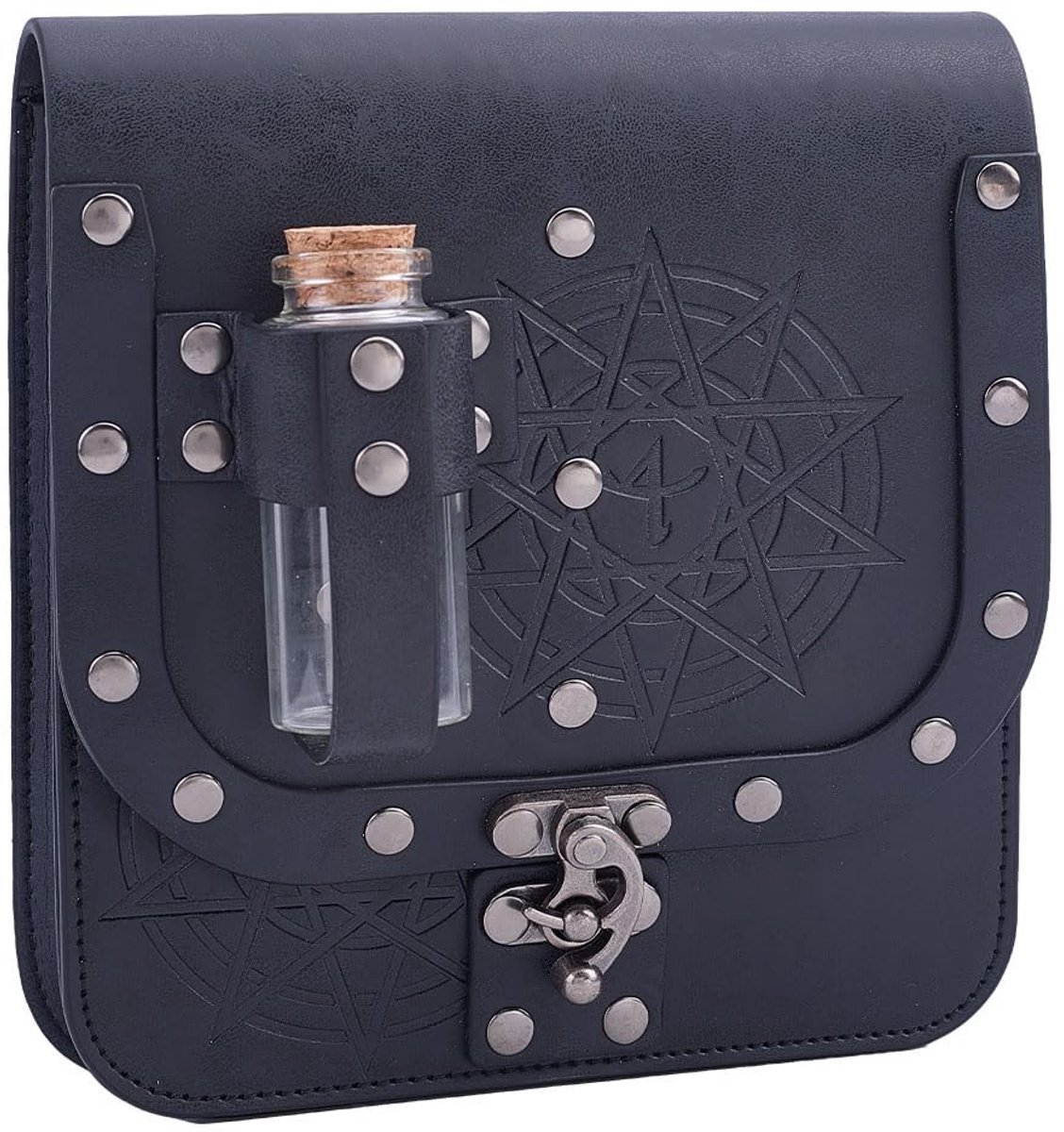 Dailygoods- Riemtas Vintage Alchemiststijl - Riem Tas - Taille Tas - Side Pack - Kunstleer - Verstelbaar - Extern Opbergvak - Riemzak