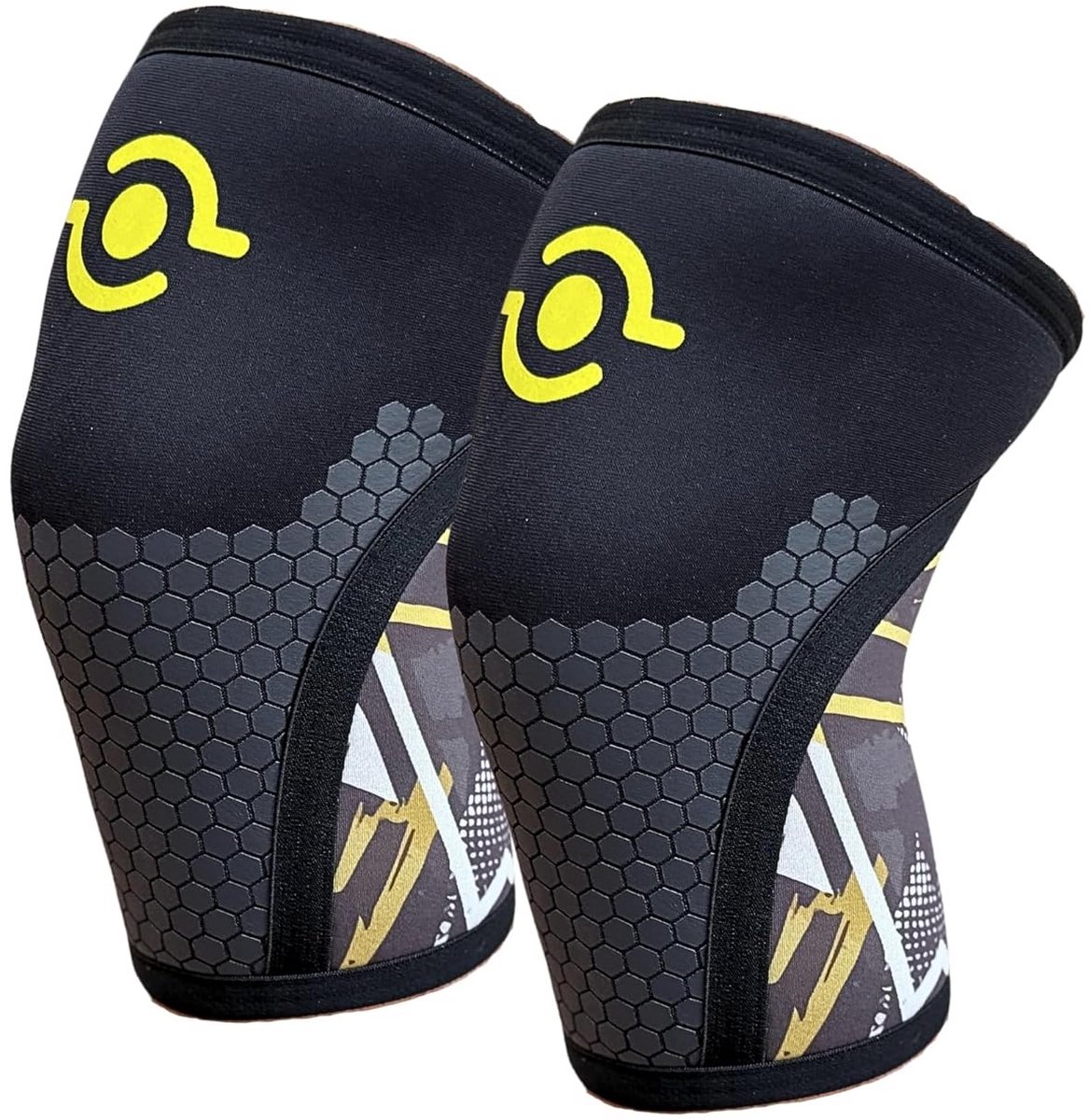Kniestukken Neopreen - Kniebanden Compressie - Krachttraining Fitness - Antislip Technologie - 7mm Dikte - Zwart