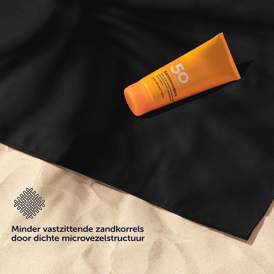 Microvezel Handdoek - Sneldrogende Doek - Reizen en Sport - Compact en Lichtgewicht - 120x60cm - Zwart — afbeelding 2
