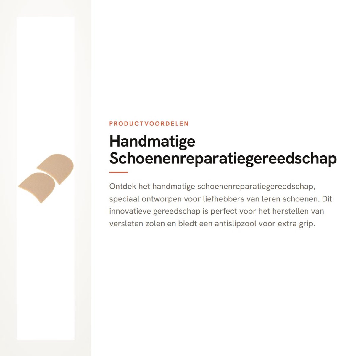Dailygoods- Schoenenreparatiegereedschap Antislipzool - Natuurlijk Rubber - Handmatig - Leren Schoenen - Schelpenkleur - Duurzaam Materiaal - Schoenenmaker