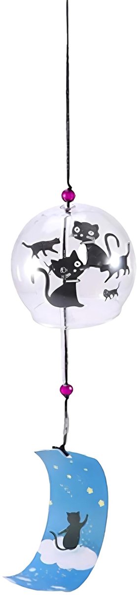 Dailygoods- Windgong Hoogwaardig Borosilicaatglas - Hangende Tuindecoratie - Auto-Interieurdecoratie - Unieke Decoratie - Lengte 6cm x 7cm