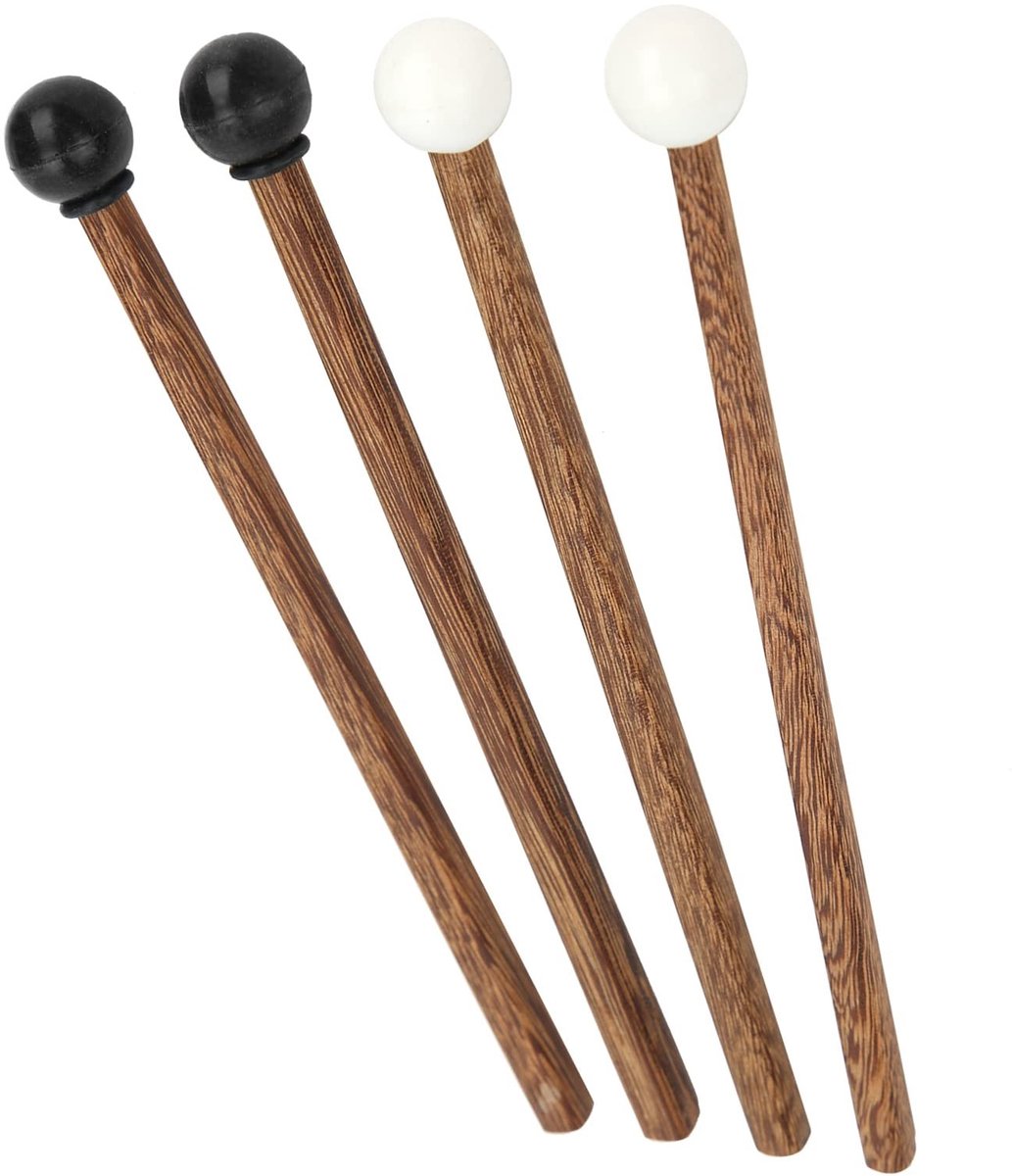 Dailygoods- Drumstokken 16,5 Cm - Rubber Hamerkop - Lichtgewicht Wengehandvat - Antivermoeidheid - Compact Ontwerp - Lange Levensduur - Drumhamer