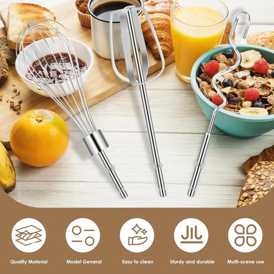 Mixer Onderdelen Set - Keuken Accessoires - Bakken En Koken - Universele Toepassing - 21 x 13 cm - Zilver — afbeelding 3