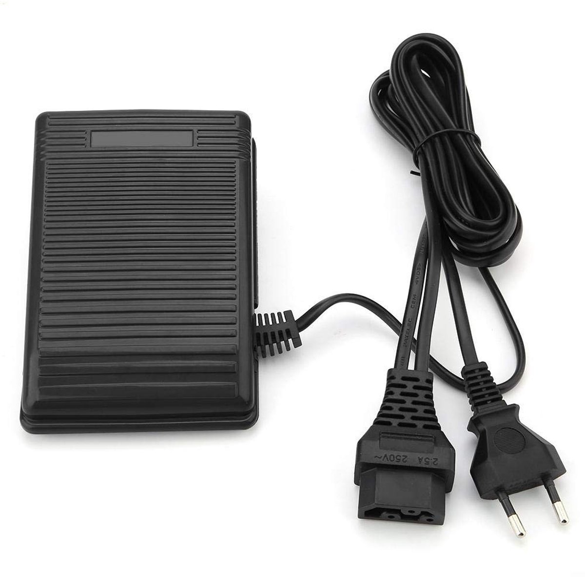 Dailygoods - Voetpedaal voor Naaimachine - Elektronische Voetcontroller - EU Plug 220V - Voor Naaimachines - Precisie en Gebruiksgemak - Geschikt voor...