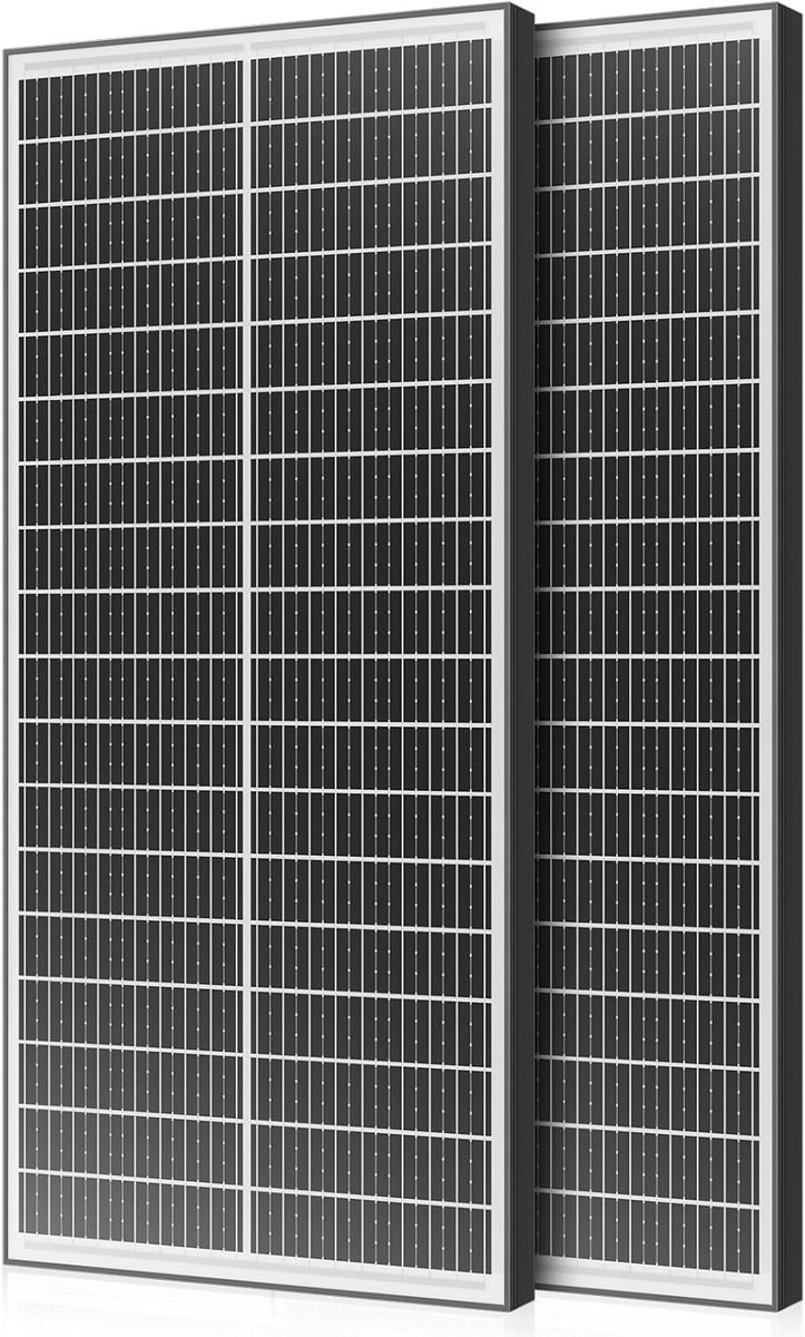 Zonnepaneel Set - Energie Module - Off-Grid Stroom - Dubbelzijdig Vermogen - 200 Watt - Zwart
