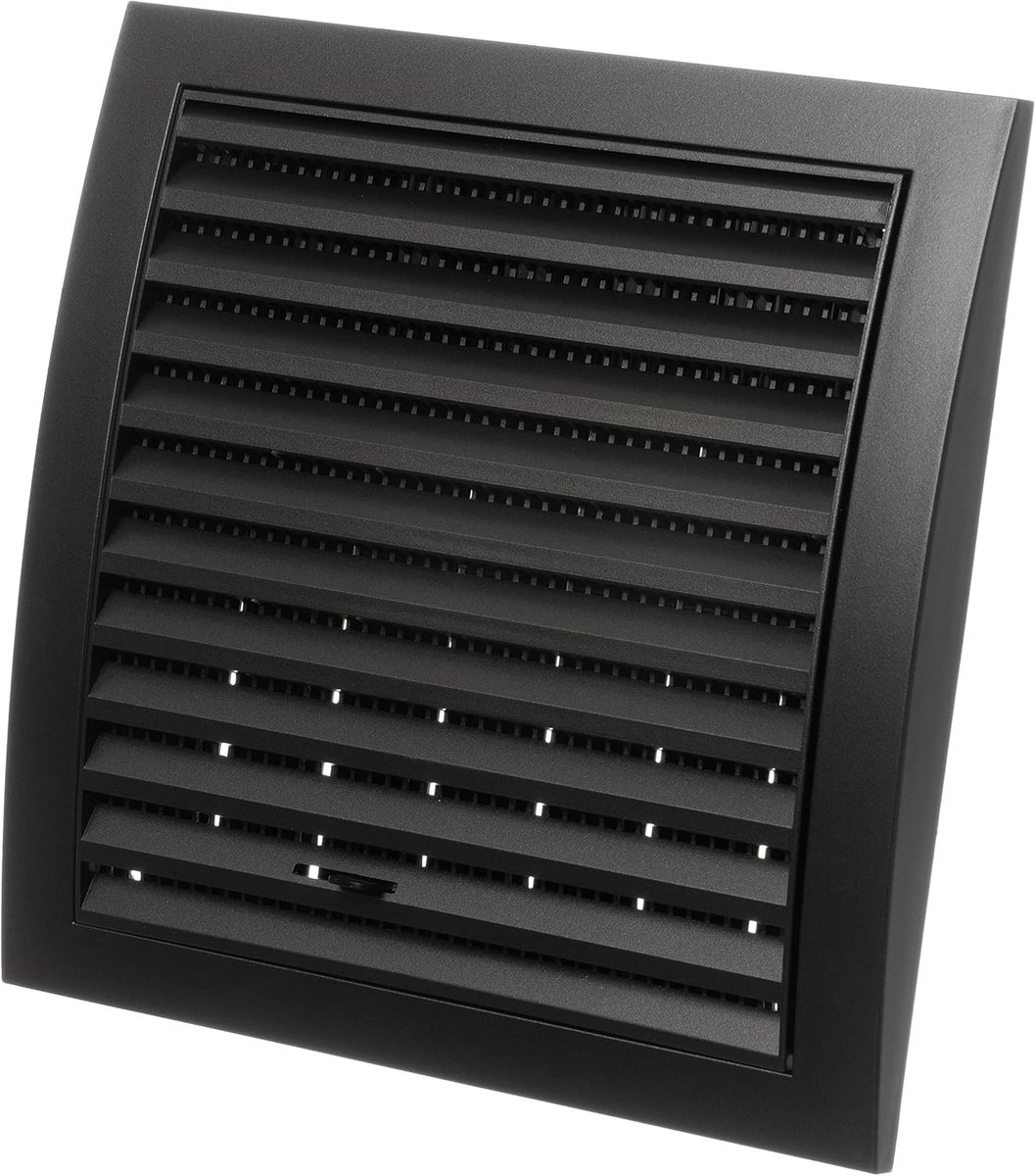 Ventilatierooster - Afsluitrooster - Luchttoevoer Regelen - Insectenbescherming - 190x190 mm - Antraciet