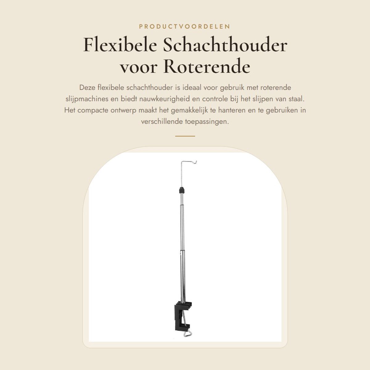 Dailygoods- Slijpmachine Roterend - Flexibele Schachthouder - Miniboorhouder - Chromeplate - Schachthanger - Voor Stalen Staaf - Boormachine