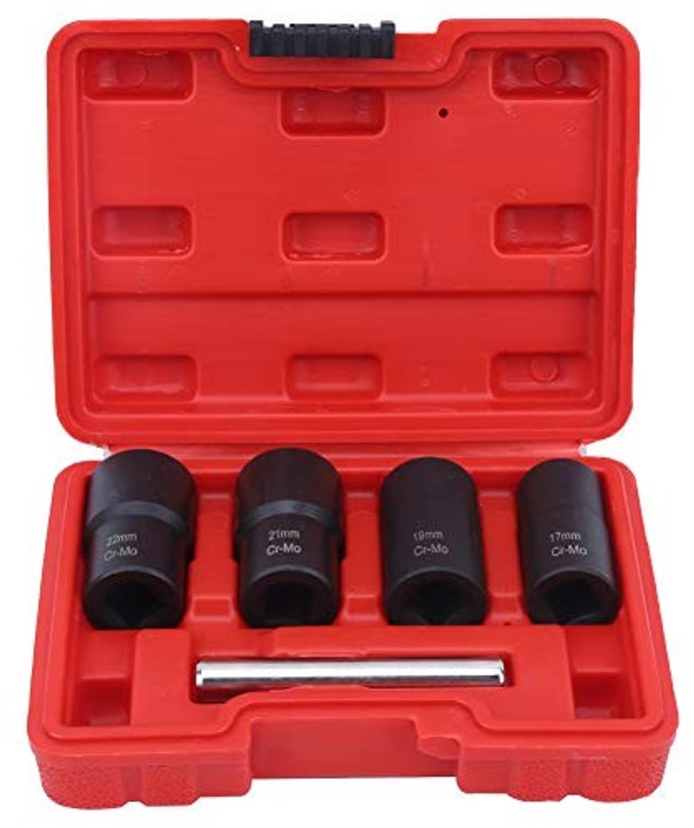 Dailygoods- Moer Extractor Doppenset - Gebroken Bouten Verwijderaar - Chroom-Molybdeenstaal - Professionele Tool - Hoogwaardige Kwaliteit - Voor Beschadigde Moeren - Boutextractor