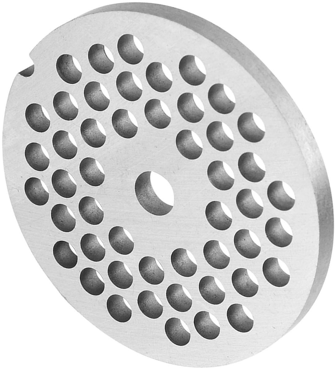 Dailygoods- Vleesmolenplaat Professioneel - Vleesmolen Accessoire - Koolstofstaal - Vaatwasmachinebestendig - Sterk en Scherp - Eenvoudig te Reinigen
