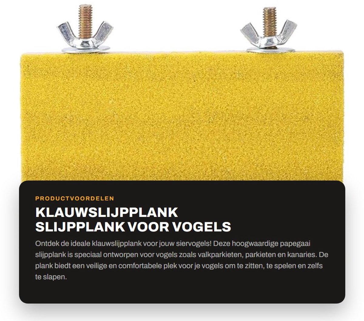 Dailygoods- Klauwslijpplank Hoogwaardig Hout - Papegaai Slijpplank - Geschikt voor Valkparkiet/Parkiet/Kanarie - Veilig en Niet Giftig - Eenvoudig te Installeren - Veelzijdig Speelgoed - Vogelstandaard