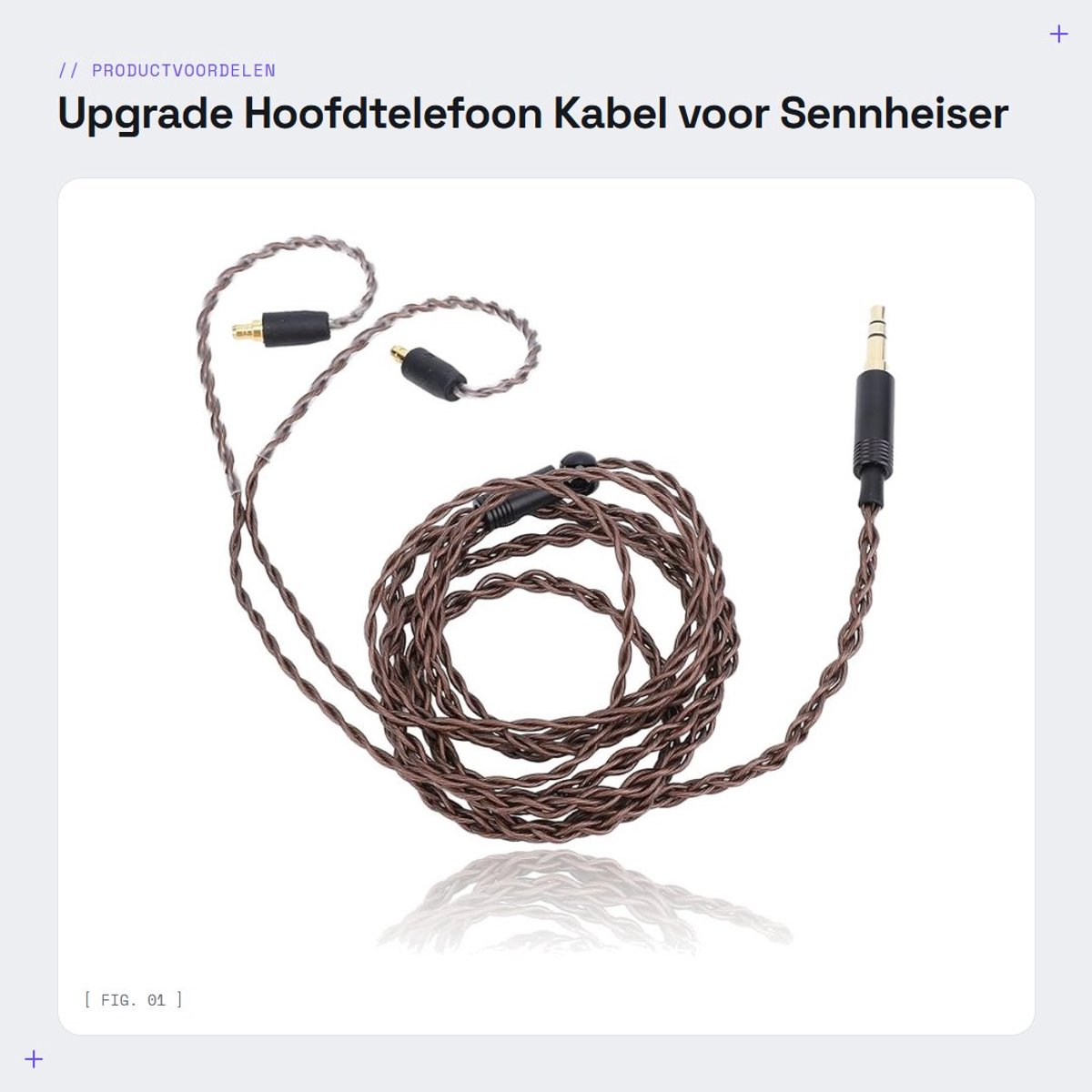 Dailygoods- Vervangingskabel 1.2M - Upgrade Kabel - Hoofdtelefoon Kabel - 3.5Mm Plug - Schokbestendig - Duurzaam Design - Headphone Kabel