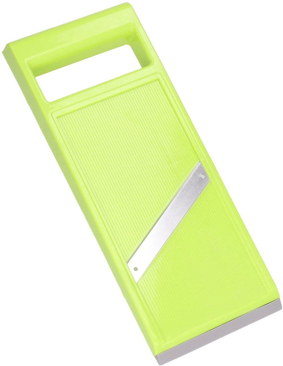 Dailygoods- Groentesnijder Roestvrij Staal - Mandoline - Aardappelsnijder - Keukensnijder - Ergonomisch Handvat - Groentechipsmaker 27,5 x 10,8 cm - Keukentool