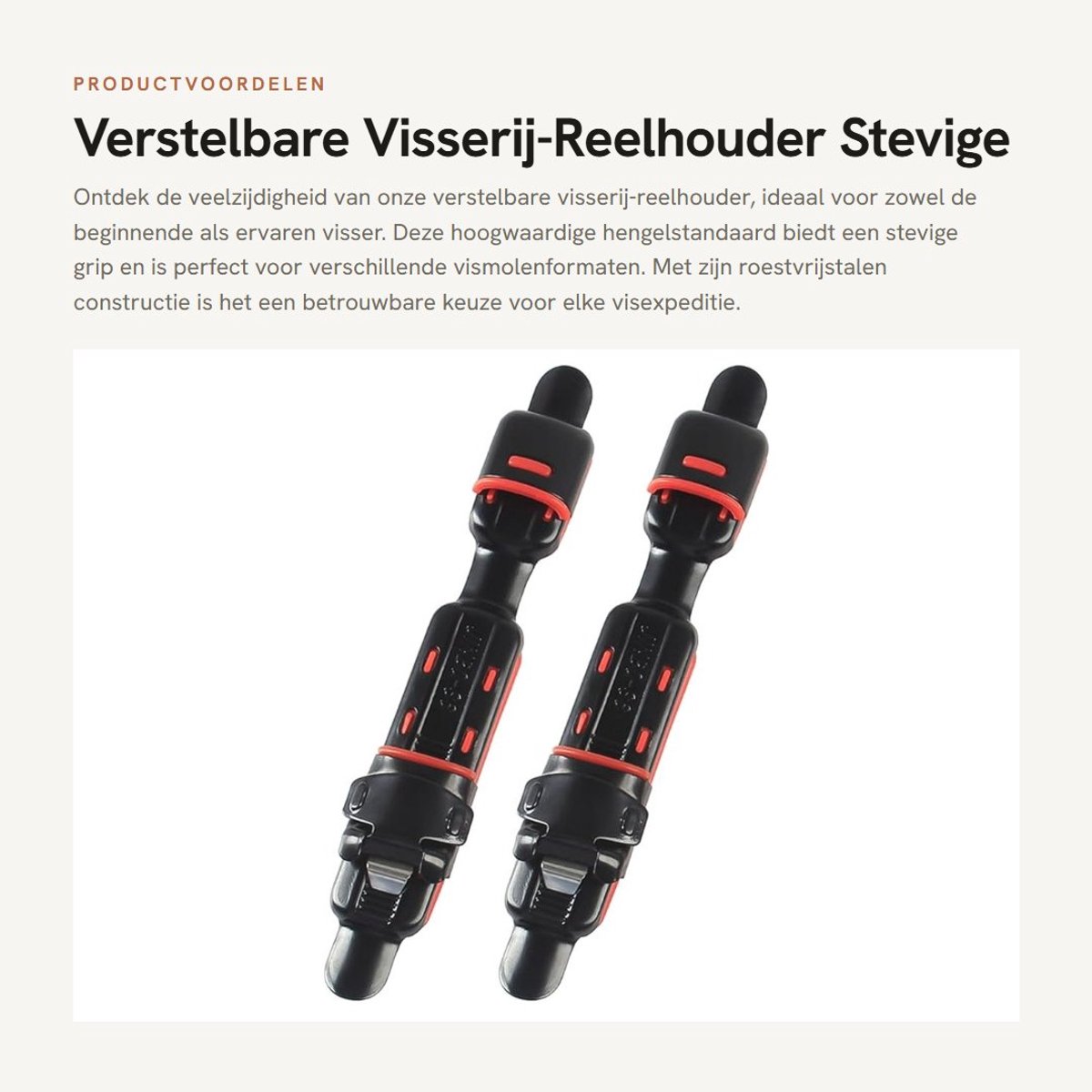 Dailygoods- Visserij-reelhouder Verstelbaar - Roestvrij Staal - Hengelstandaardhouder - Stevige Grip - Flexibiliteit voor Vismolens - Eenvoudige Installatie - Hengelhouder