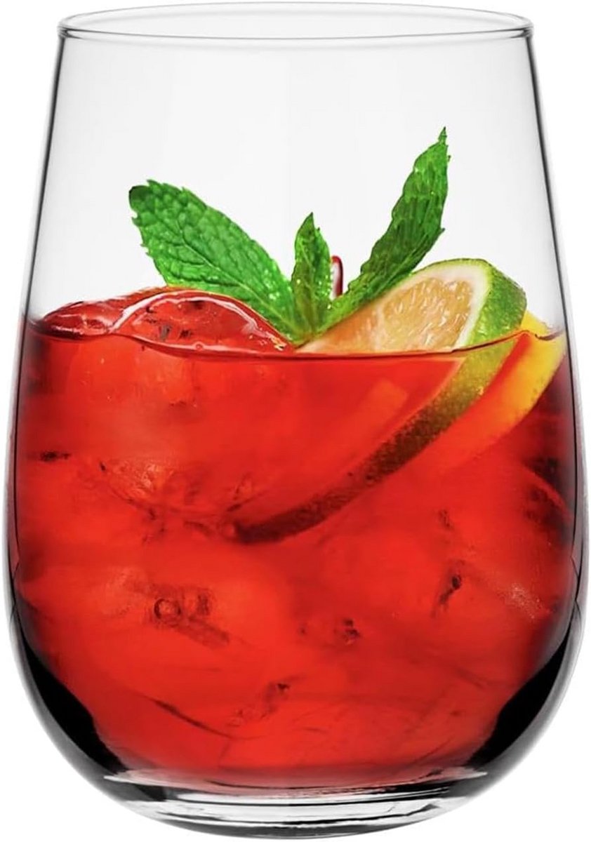 Drinkglazen Set - Waterglazen Sapglazen - Dagelijks Gebruik - Vaatwasserbestendig - 6x330 ml - Transparant