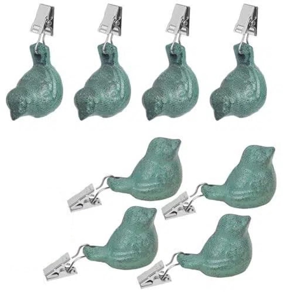 Dailygoods- Tafelkleedgewichten Antieke Vogelvorm - 8 Stuks - Heavy Duty - Ijzer - Vintage - 7 cm - Tafelkleedhouders