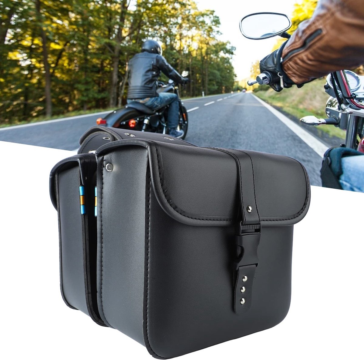Dailygoods- Motorzadeltassen Waterdicht - PU Lederen Zijgereedschapstas - 2 Stuks - Achterzakken - Brede Toepasbaarheid - Voldoende Opslagruimte - Motortassen